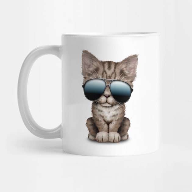 Cute Kitten Wearing Sunglasses by jeffbartels